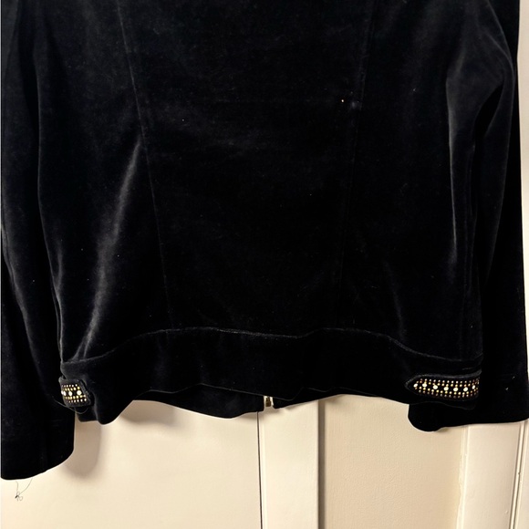 St. John Sport Black Jacket with Gold Details Vintage Size Small - Picture 10 of 12